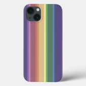 Muted rainbow strepen Hoesje-Mate iPhone case (Achterkant)