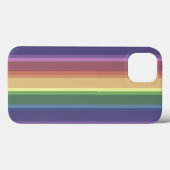 Muted rainbow strepen Hoesje-Mate iPhone case (Achterkant (horizontaal))