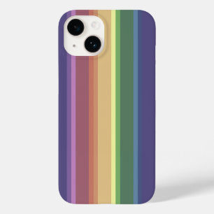 Muted rainbow strepen Hoesje-Mate iPhone case