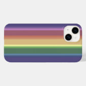 Muted rainbow strepen Hoesje-Mate iPhone case (Achterkant (horizontaal))