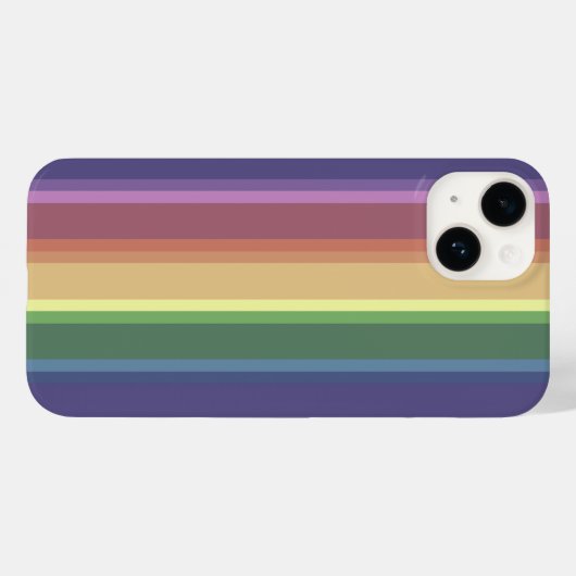 Muted rainbow strepen Hoesje-Mate iPhone case (Achterkant (horizontaal))