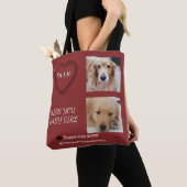 Muted Red Double-Sided Pet Tribute Tote Bag (Dichtbij)