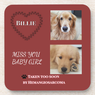 Muted Red Memory Tribute Bier Onderzetter