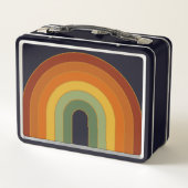 Muted Retro Seventies Rainbow Black (Achterkant)