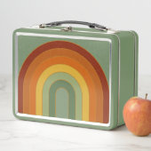 Muted Retro Seventies Rainbow Green (In situ)