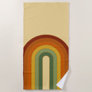 Muted Retro Seventies Rainbow Strandlaken