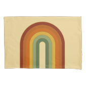 Muted Retro Seventies Rainbow Summer Kussensloop (Voorkant-Links)