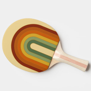 Muted Retro Seventies Rainbow Summer Tafeltennisbatje