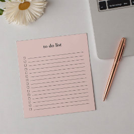 Muted Rose To Do List Minimalist Teacher Simple Notitieblok