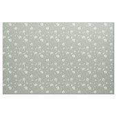 Muted Sage Green And White Wildflower Pattern Stof (Fat Quarter)