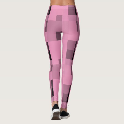 Muted Taupe/Black Pattern Leggings (Achterkant)