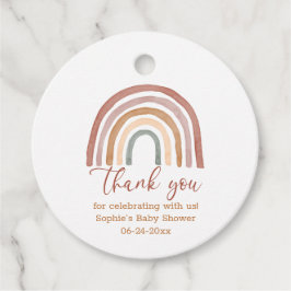 Muted Tones Boho Rainbow Hartelijk dank Bedankjes Labels