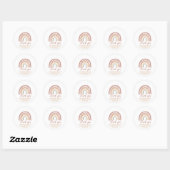 Muted Tones Boho Rainbow Hartelijk dank Ronde Sticker (Vel)