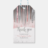 Muted Tones Silver Snowy Mystic Wood Verjaardag Cadeaulabel (Voorkant)