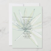 Muted Tropical Foliage Wedding Mint Rehearsal Kaart (Voorkant)