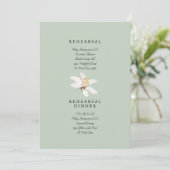 Muted Tropical Foliage Wedding Sage Rehearsal Kaart (Staand voorkant)