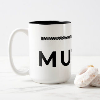 MUTED. Zwarte & Witte Koffiemok Tweekleurige Koffiemok