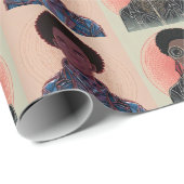 MutedColor Afrofuturist Kings Cadeaupapier (Rol Hoek)