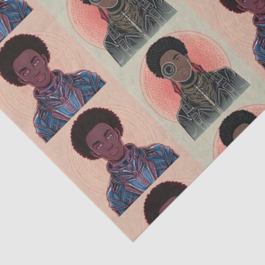 MutedColor Afrofuturist Kings Tissuepapier (Detail)