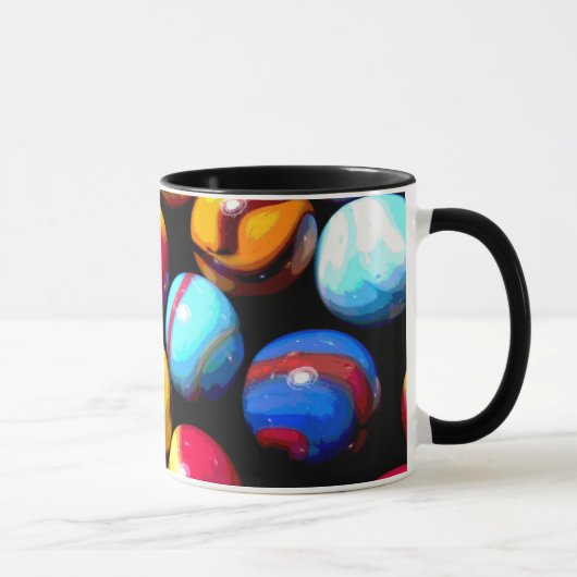 Muti-gekleurde marbles koffie-mok mok (Rechts)