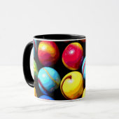 Muti-gekleurde marbles koffie-mok mok (Voorkant links)