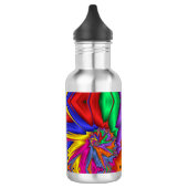Muticolor fractaal patroon waterfles  (Links)
