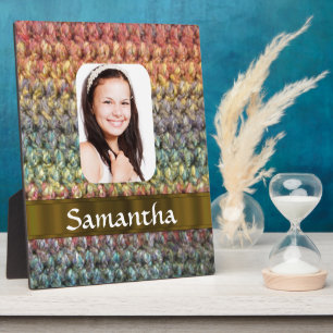 Muticoloured wol foto template fotoplaat