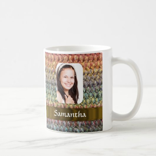 Muticoloured wol foto template koffiemok (Rechts)