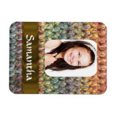 Muticoloured wol foto template magneet (Horizontaal)