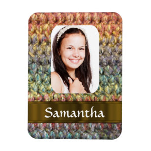 Muticoloured wol foto template magneet