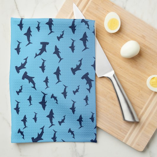 Mutilple Hammer Head Sharks Theedoek (Quarter Fold)