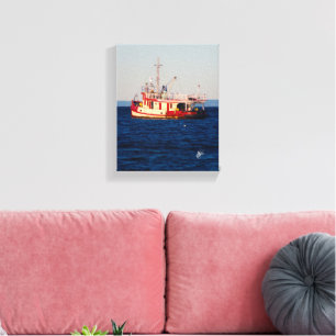 Mutiny Bay Sleepboot Portret Waterfotografie Canvas Afdruk