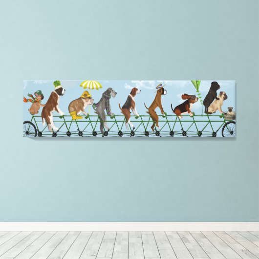 Mutley Crew op Tandem Canvas Afdruk (Insitu (Houten vloer))