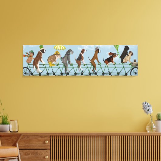 Mutley Crew op Tandem Canvas Afdruk (Insitu (Woonkamer))