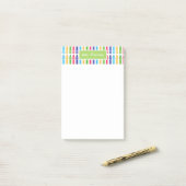 Mutli gekleurde Crayons persoonlijke post-it notit Post-it® Notes (Op bureau)
