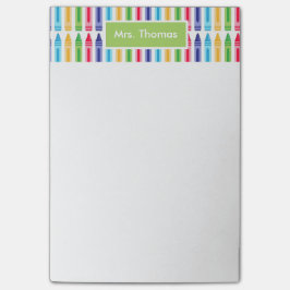 Mutli gekleurde Crayons persoonlijke post-it notit Post-it® Notes