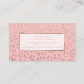 Mutn faux roos goud glitter leopard make-up visitekaartje (Achterkant)
