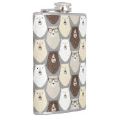 Muts Beerpatroon vadersdag cadeau speciale mok Heupfles (Rechts)