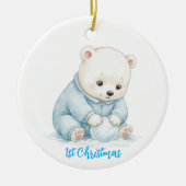 Muts Kerstbeer Ornament (Voorkant)