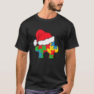 Muts Kerstman Autisme Kerst Puzzel Autistisch Xm T-shirt