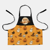 Muts Kinderen Halloween Schort – Pompoenen, Geeste (Voorkant)