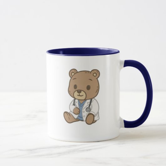 Muts knuffelbeer mok voor je toekomstige dokter (Rechts)