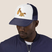 Muts met cute zoete cartoon paard trucker pet (In situ)