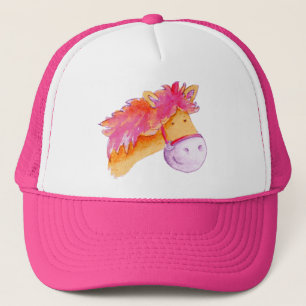 Muts met illustratie van een paard / pony trucker pet