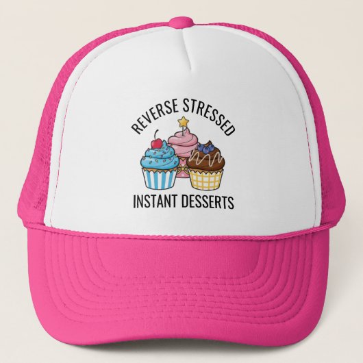 Muts met leuk cupcake-motief trucker pet (Voorkant)
