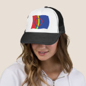 Muts met vlag van het Samische volk Trucker Pet (In situ)