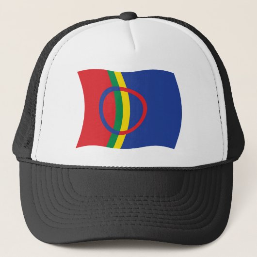 Muts met vlag van het Samische volk Trucker Pet (Voorkant)