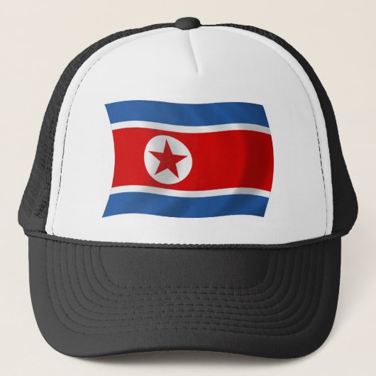 Muts met vlag van Noord-Korea Trucker Pet (Voorkant)