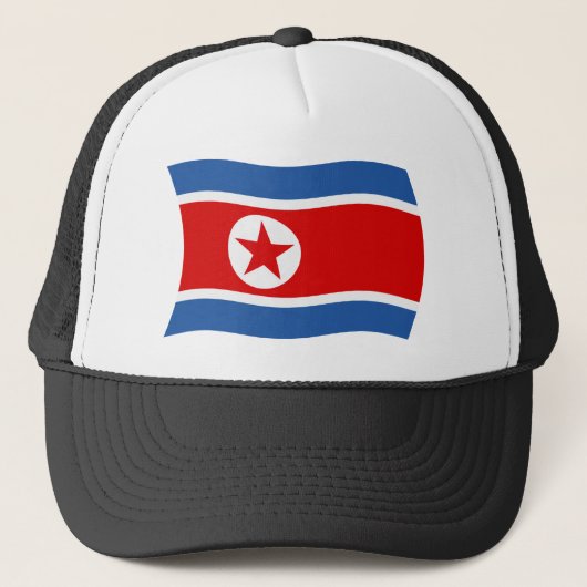 Muts met vlag van Noord-Korea Trucker Pet (Voorkant)
