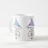 Muts Mopshonden Kerstmuts Koffiemok (Voorkant links)